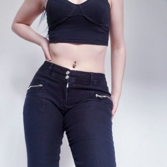 Illegal Black Corduroy Capris Jeans - Picture 6 of 16